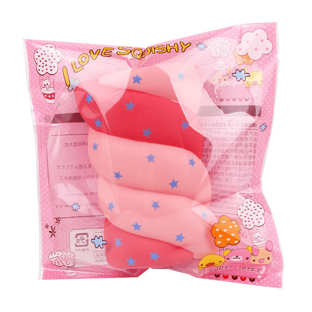 Zuckerwatte-Squishy, ​​14 x 9,5 x 5,5 cm, weich, langsam aufsteigend, mit Verpackung, Sammlung, Geschenk, Marshmallow-Spielzeug