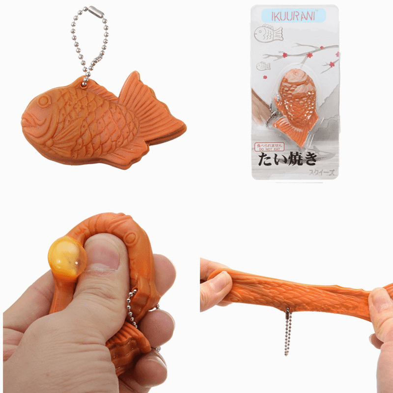 IKUURANI Taiyaki Squeeze Snapper Fish Squishy Slow Rising Toy