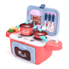 22/26 Pcs Simulation Mini Kitchen Cooking Play Fun Educational Toy Set with Realistic Lighting and Sound Effects for Kids Gift