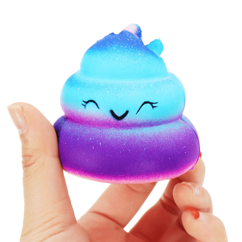 Crazy Squishy Galaxy Poo Slow Rising Scented Cartoon Bun Stress Kawaii Toy Phone Pendant