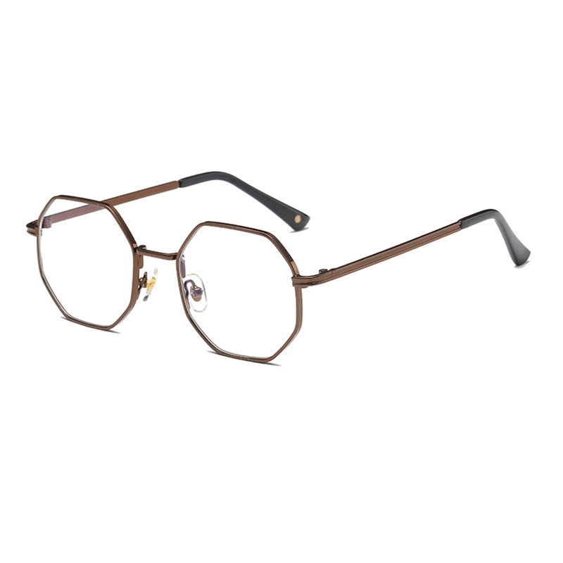 Anti-Blue-Ray-Polygon-Brille, Retro-Brille mit dickem Rand, optische Augenpflege, blaues Licht blockierende Brille