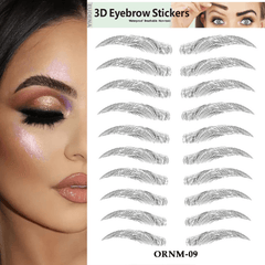 3D Hair-Like Eyebrows Makeup Waterproof Lasting Eyebrow Tattoo Sticker Brow Stickers False Eyebrows