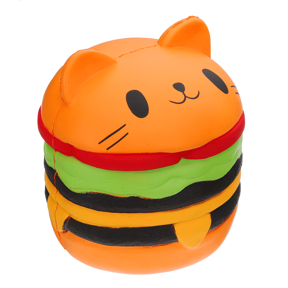 Sanqi Elan Huge Cat Burger Squishy 8.66'' Humongous Jumbo 22CM Soft Slow Rising with Packaging Gift Giant Toy