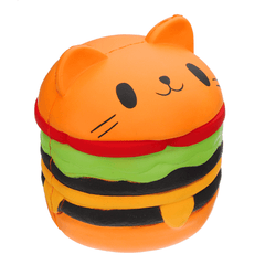 Sanqi Elan Huge Cat Burger Squishy 8.66'' Humongous Jumbo 22CM Soft Slow Rising with Packaging Gift Giant Toy