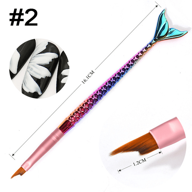 1Pc Nail Art Pen Mermaid DIY Drawing Design and Line Painting Manicure Dotting Tools