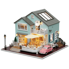 Cuteroom A-035-A Queens Town DIY Dollhouse Miniature Model with Light Music Collection Gift