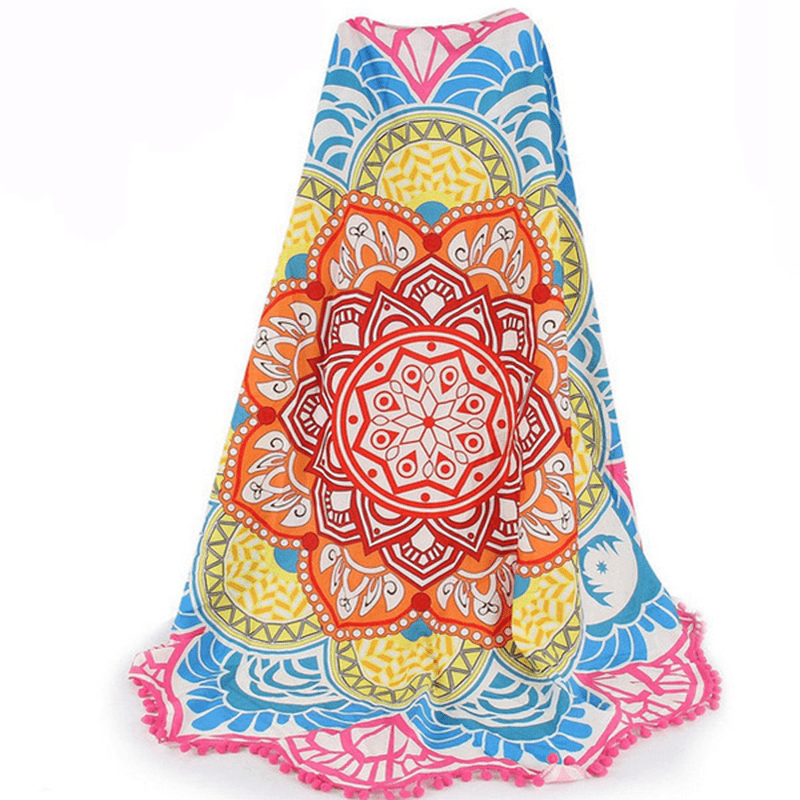 Honana WX-91 Bohemian Tapestry Totem Lotus Beach Towels Yoga Mat Camping Mattress Bikini Cover