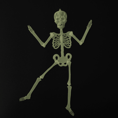 32/90/150CM Halloween Luminous Skeleton 360° Rotatable Joint with Light Effect Toy for Halloween Horror Props House Decoration