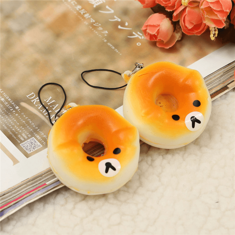 12PCS Mini Squishy Bread Scented Panda Toast Donuts Cone Humbarger Turtle