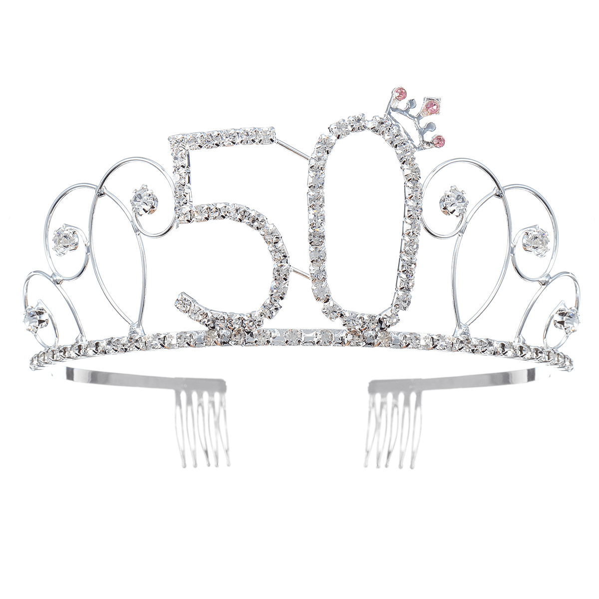 Crystal Birthday Crown Girl Tiara Princess Crown Accesorios para el cabello Happy Birthday Cake Decoraciones