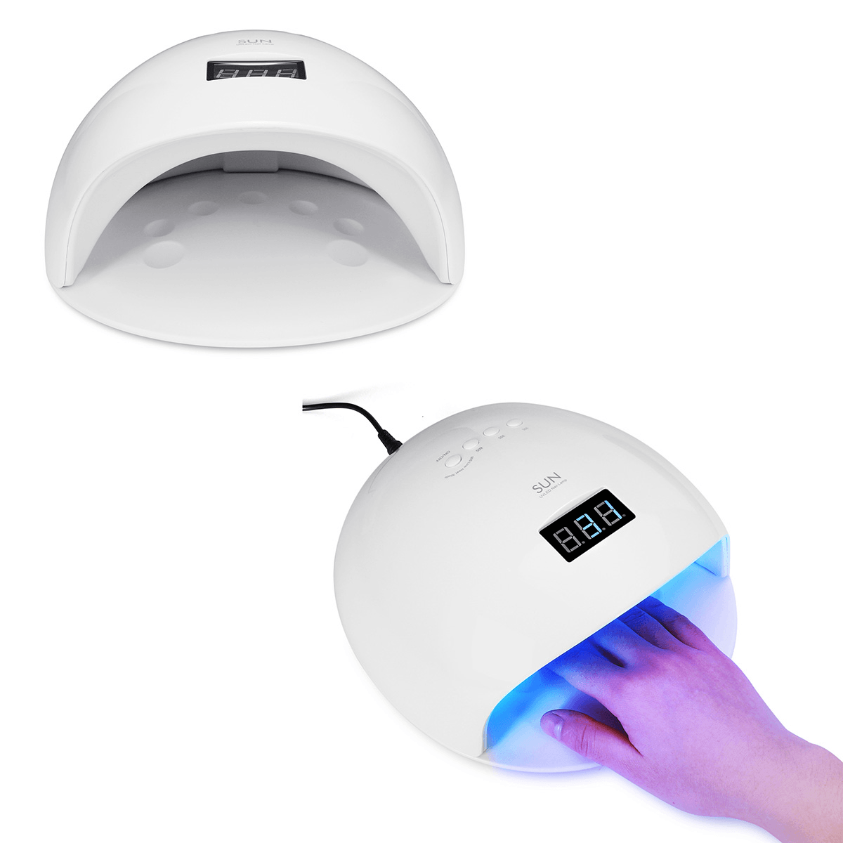 72W New White LED UV Lamp Time Setting Nail Art Dryer Curing Gel Manicure Tools