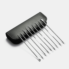 9 Pcs Acne Remover Tool Set Stainless Steel Double-Head Acne Needles Remove Blackhead Face Care Tool