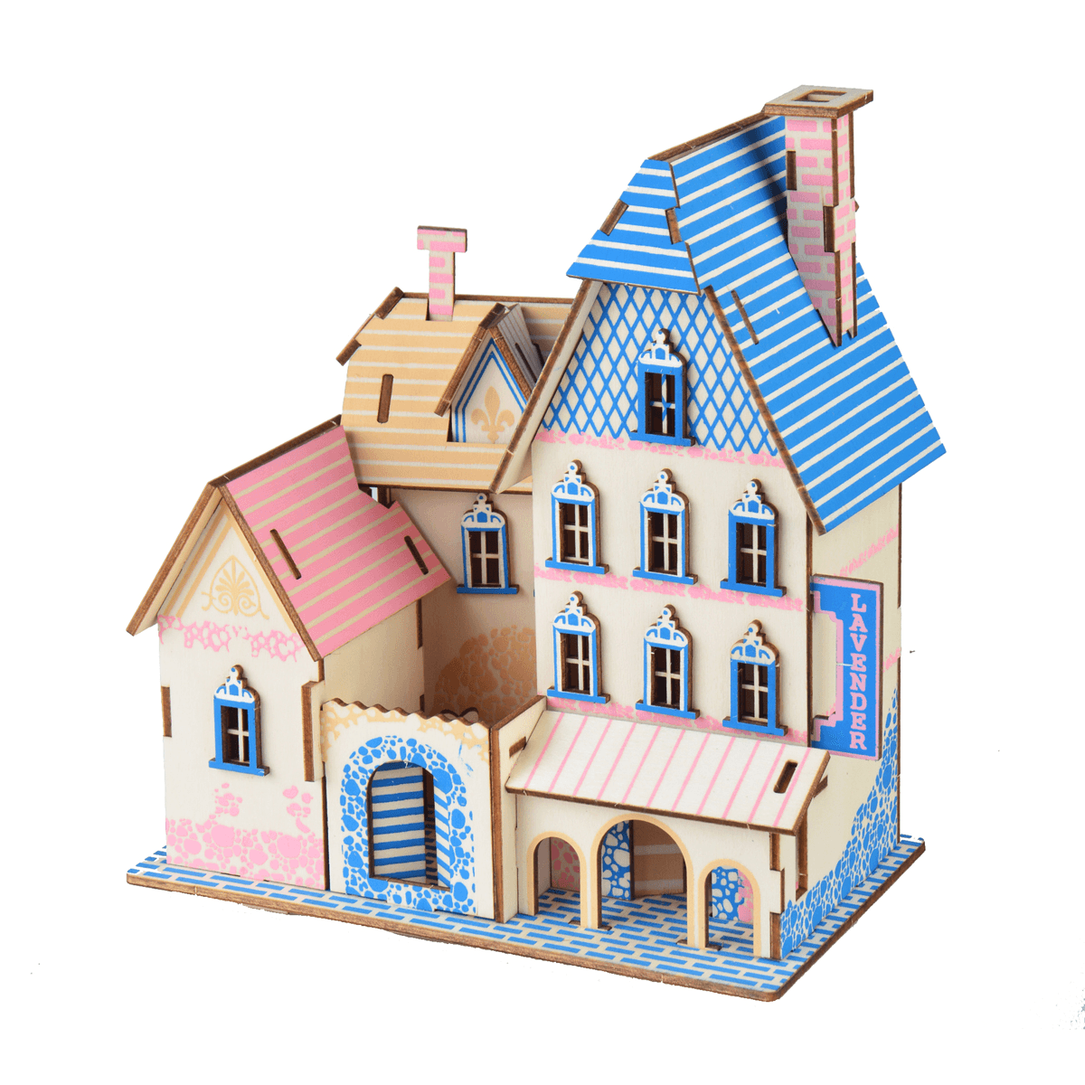 3D Woodcraft Assembly Doll House Kit Decoration Toy Model for Kids Gift