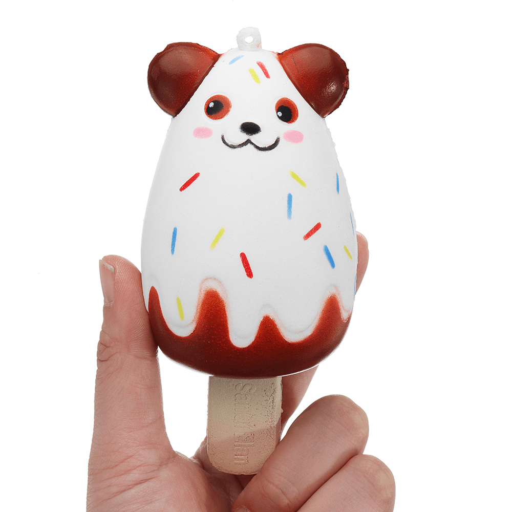 Sanqi Elan Bear Popsicle Ice-Lolly Squishy 12*5.5CM Licensed Slow Rising Soft Toy with Packaging