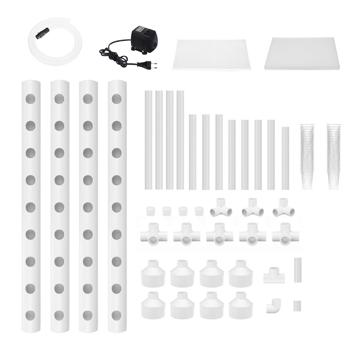 110-220V Hydroponic Grow Kit 36 Sites 4 Pipes 2-Layer Garden Plant Vegetable Tools Gardening Box Nursery Pots Hydroponic Rack