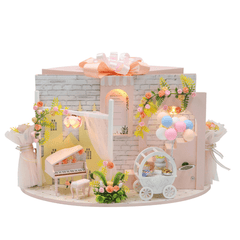 Homeda DIY Doll House Creative Valentine'S Day Birthday Gift Wedding Engagement Scene Bridal Shop Model with Furniture