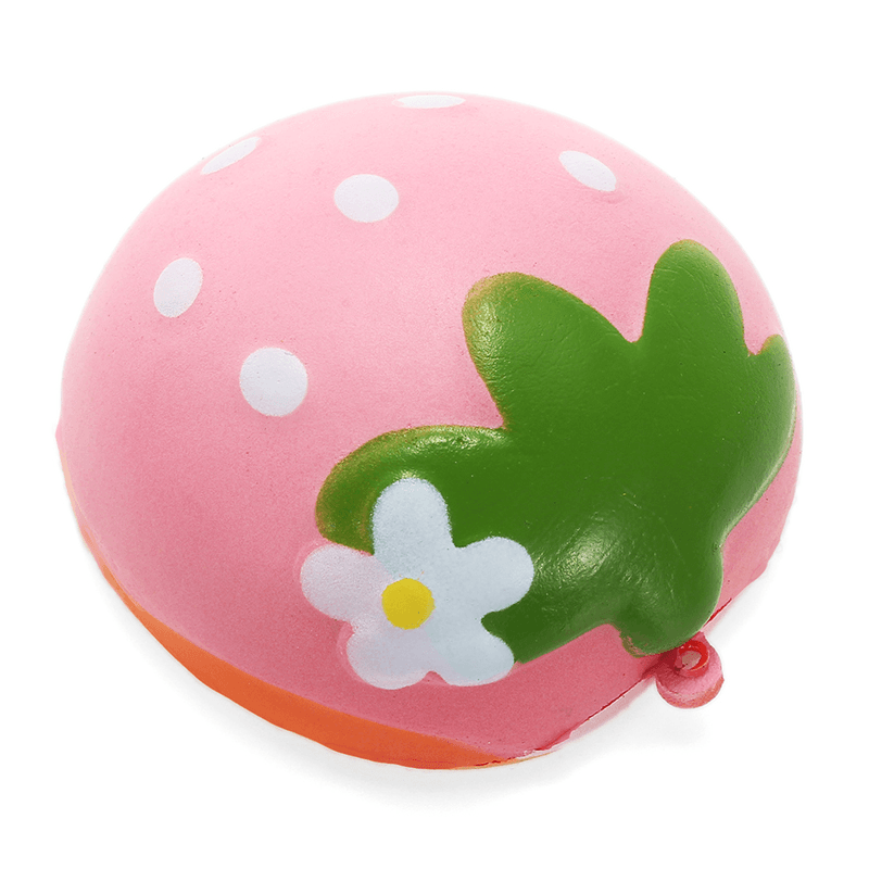 Squishy Half Strawberry 7Cm Soft Slow Rising Fruit Collection Gift Decor Toy