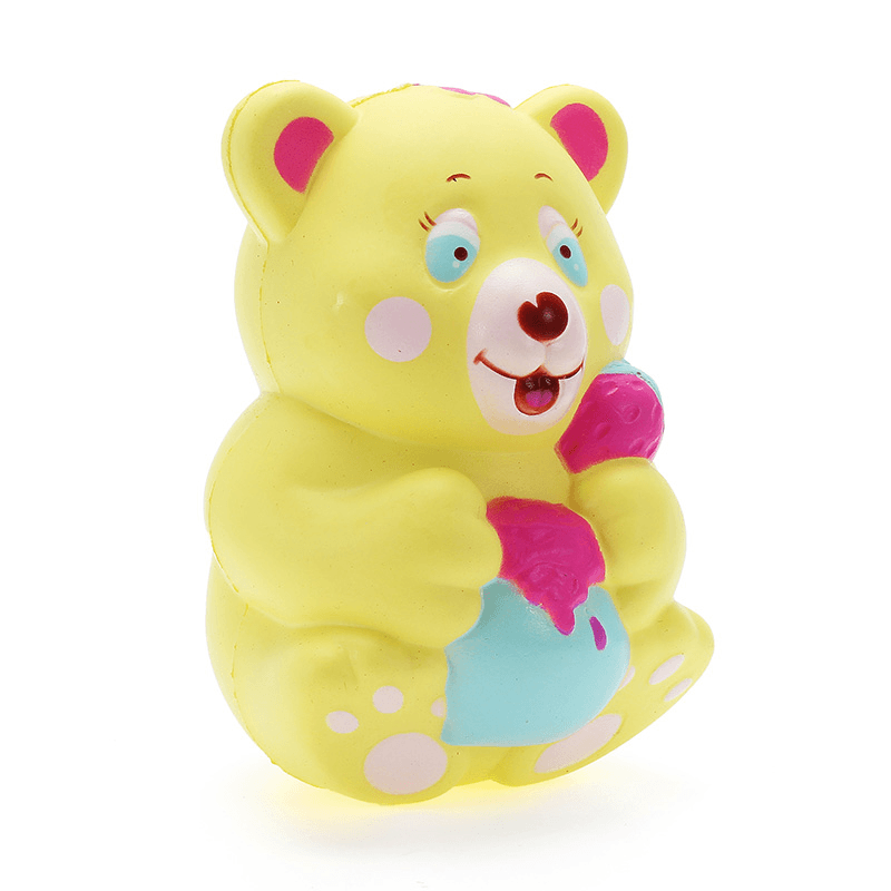 Xinda Squishy Strawberry Bear Holding Honey Pot 12Cm Slow Rising with Packaging Collection Gift Toy