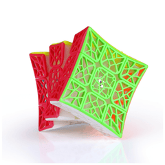 QY DNA Flat or Concave Third-Order Magic Cube Unique Creative Puzzle Hollow Children'S Magic Cube Toys