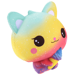 Vlampo Squishy Jumbo Kitten Holding Ice Cream 15CM Licensed Slow Rising with Packaging Collection Gift Toy