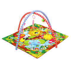 Baby Music Crawling Carpet Blanket Pad Fitness Gym Square Animal Mat Hanging Toy