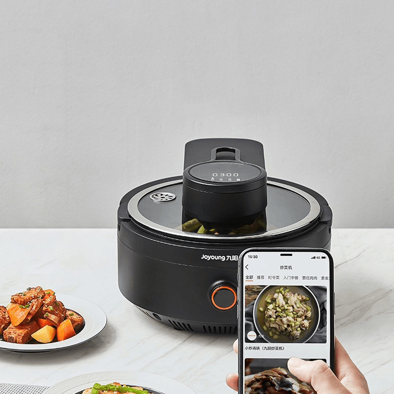 Joyoung CJ-A8 Smart Cooking Machine 1600W 220V APP Remote Control Automatic Stir Fry Lampblack-Free for Kitchen