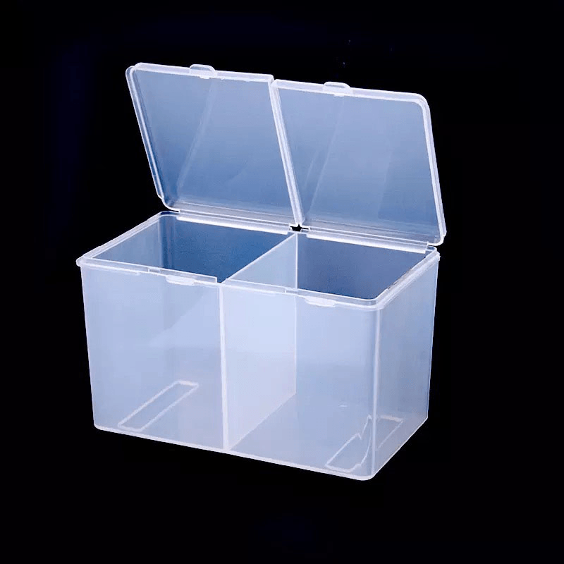 Clear Cotton Pads Container Cosmetic Organizer Nail Art Makeup Standing Holder