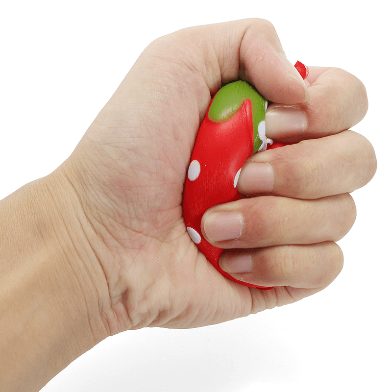 Squishy Half Strawberry 7Cm Soft Slow Rising Fruit Collection Gift Decor Toy