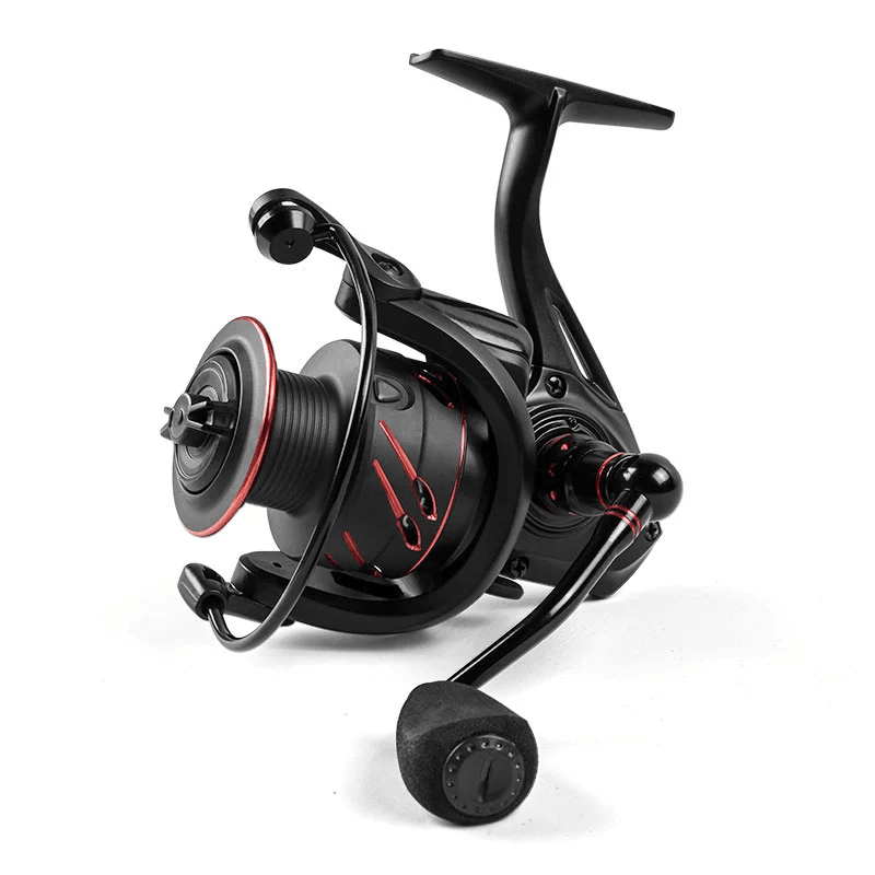 LINNHUE 5.0:1 Max Drag 10Kg Power Fishing Reel Full Metal Spool Spinning Reel Smooth Sea Carp Fishing Reel Black