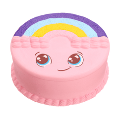 Rainbow Smile Cake Squishy 12CM Slow Rising with Packaging Collection Gift Soft Toy