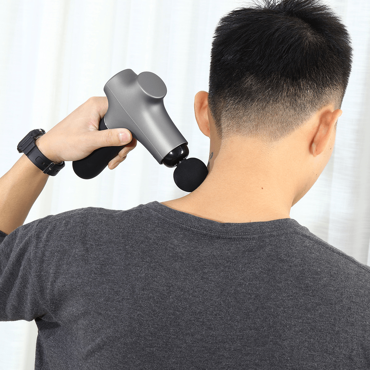 2000Mah Electric Fascia Massager 3 Speeds Muscle Vibration Relaxer Pain Relief Therapy Device with 3 Massage Head