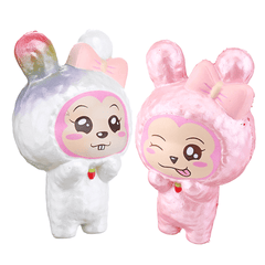 Puni Maru Squishy Cheeka Bunny Rabbit with Carrot Licensed Slow Rising with Original Packing