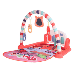 76*56*43CM 2 in 1 Multi-Functional Baby Gym with Play Mat Keyboard Soft Light Rattle Toys for Baby Gift