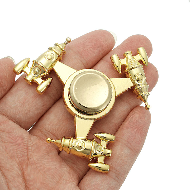 Electroplating Zinc Alloy Spacecraft Finger Spinning Ultra Durable High Speed 3-6 Mins Spins Precisi