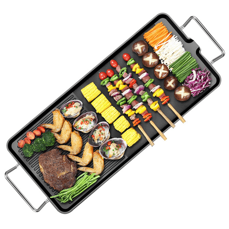 Smoke-Free Non-Stick Electric Grill 220V 1700W EU Plug 5 Gears Household Multi-Function Electric Barbecue Grill