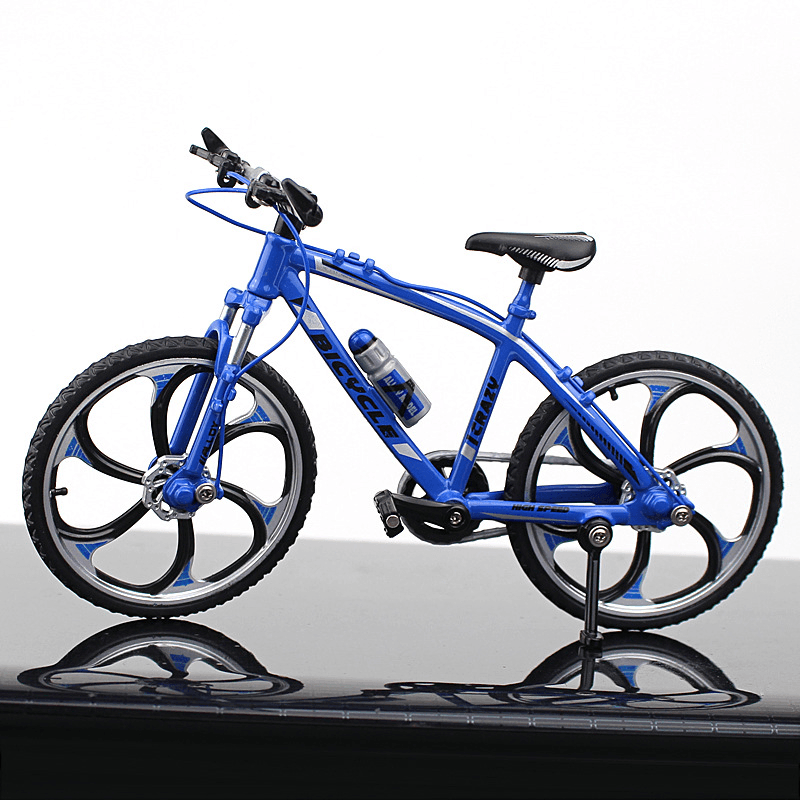 1:10 Mini bicicleta modelo que se puede abrir plegable bicicleta de montaña curva carreras aleación modelo Juguetes