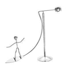 Newton'S Cradle Metal Dynamic Balancing Instrument Doll Man Figure Model