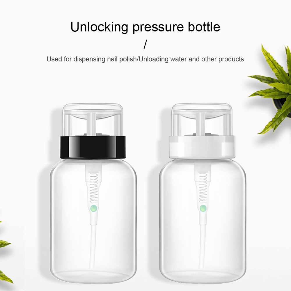 1Pcs 200Ml Leere Kunststoff Nachfüllbare Flaschen Nagellack Entferner Alkohol Flüssigkeit Drücken Pump Dispenser Flasche Nail art UV gel Reiniger