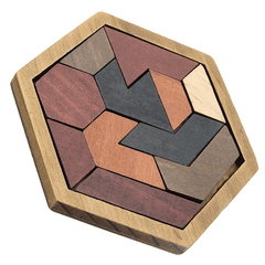 Rompecabezas para niños Juguetes de madera Tablero de rompecabezas Tangram Forma geométrica Juguete educativo para niños