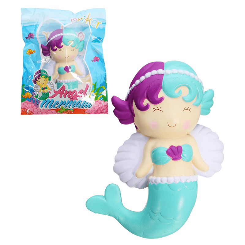 Oriker Squishy Angel Mermaid 16Cm Soft Sweet Slow Rising Original Packaging Collection Gift Decor