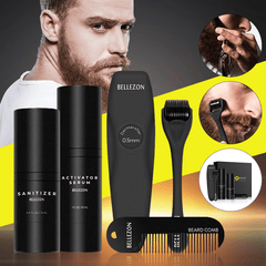 Hombres aceite barba bigote crecimiento aceite esencial líquido + barba rodillo + peine