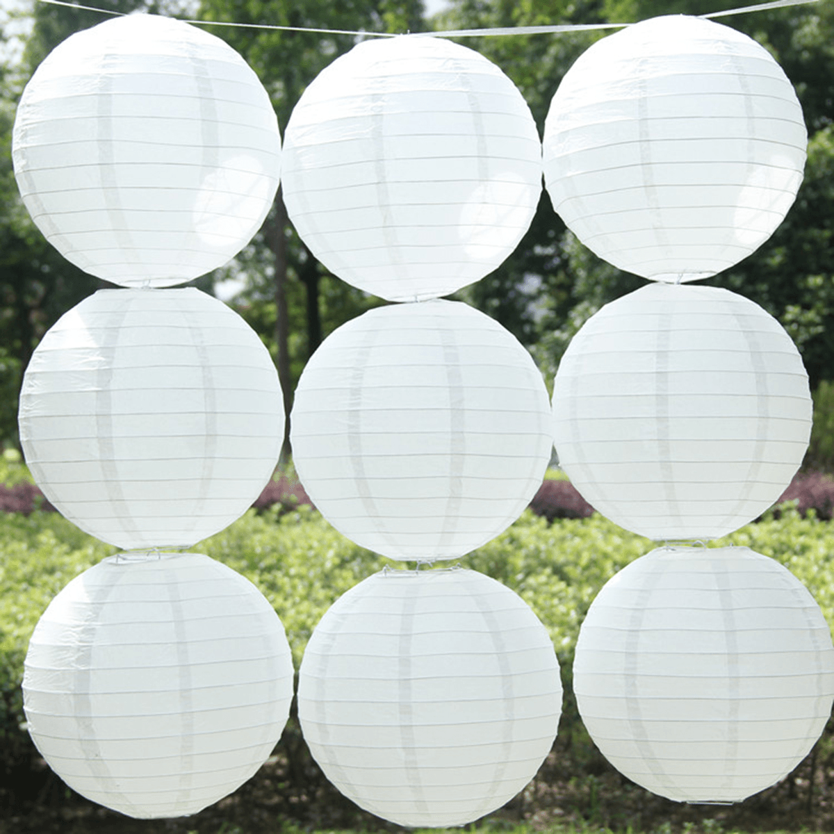 10Pcs 4"/8"/12"/16" Lot White Color Paper Lanterns Wedding Party Decorations US