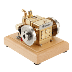 Eachine ET5S Horizontales Zweizylinder-Motormodell, wassergekühlte Kühlstruktur, STEM-Motor aus Messing und Edelstahl, Spielzeugsammlung, Geschenke