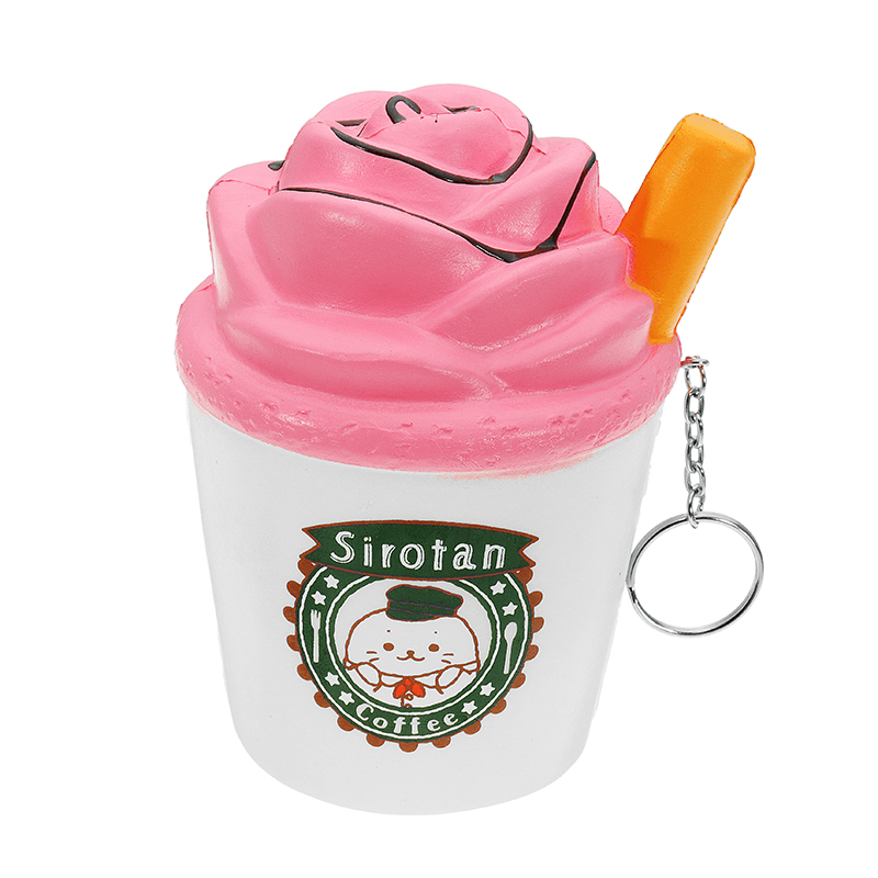 Eis-Teetasse, Squishy Kawaii Quetschspielzeug, 10 cm, süß, langsam aufsteigend, für Mädchen