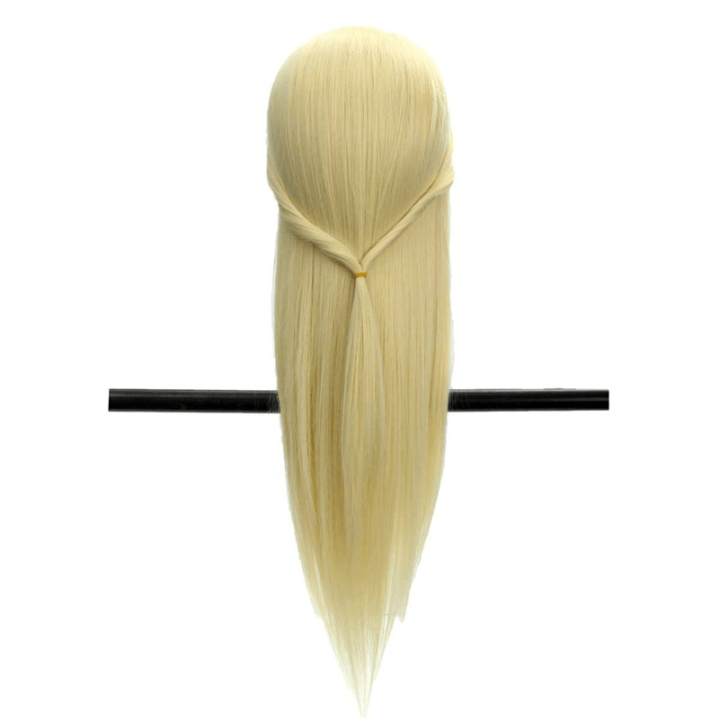 30% Real Hair Long Hairdressing Mannequin Training Practice Head Salon + Clamp