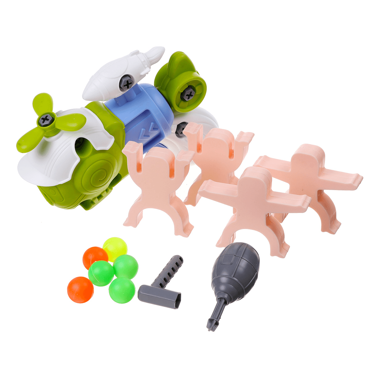 DIY Disassembly Dinosaur/Airplane Guns Play Set Model Blocks Assemble Educational Toy for Kids Gift