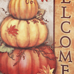 30X45Cm Halloween Polyester Pumpkin Leaves Welcome Flag Garden Holiday Decoration