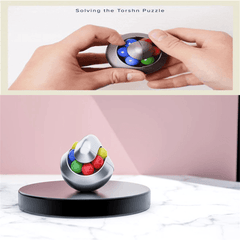 Torshn Puzzle Improve Brain Health Fun Mind-Tickling Health Decompression Kid Toy Rotating Magic Bean Fingertip Cube Gyro