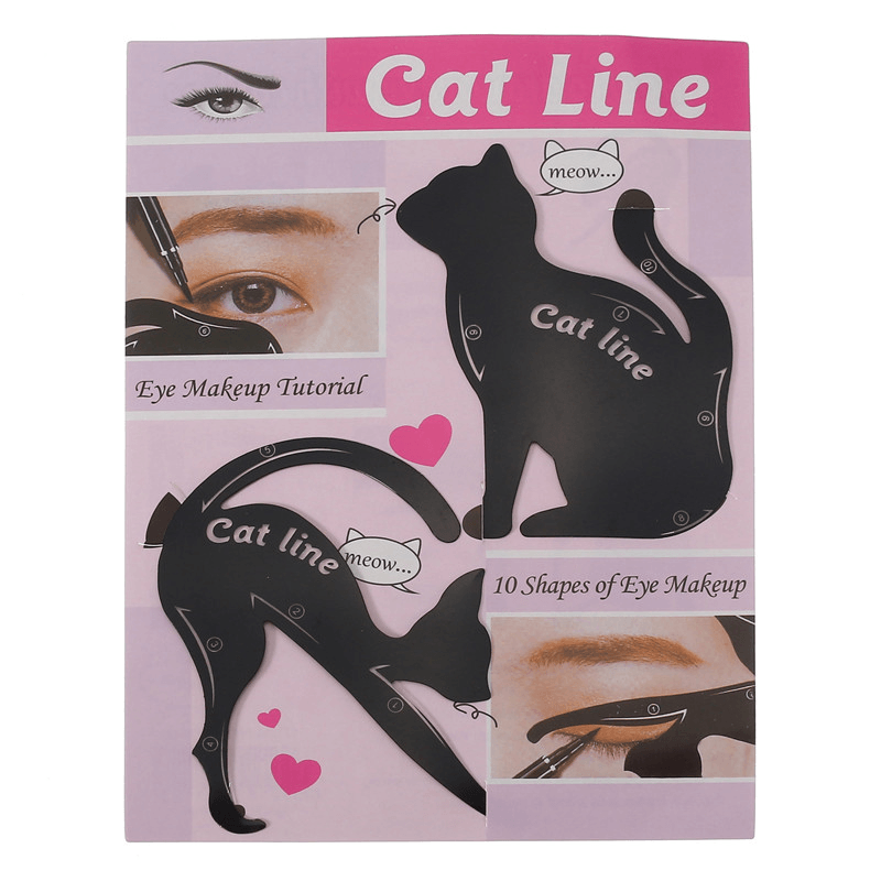 Cat-Shaped Eyeliner Stencil Eyes Liner Stencil Models Eye Shadow Template Shaper Makeup Tool