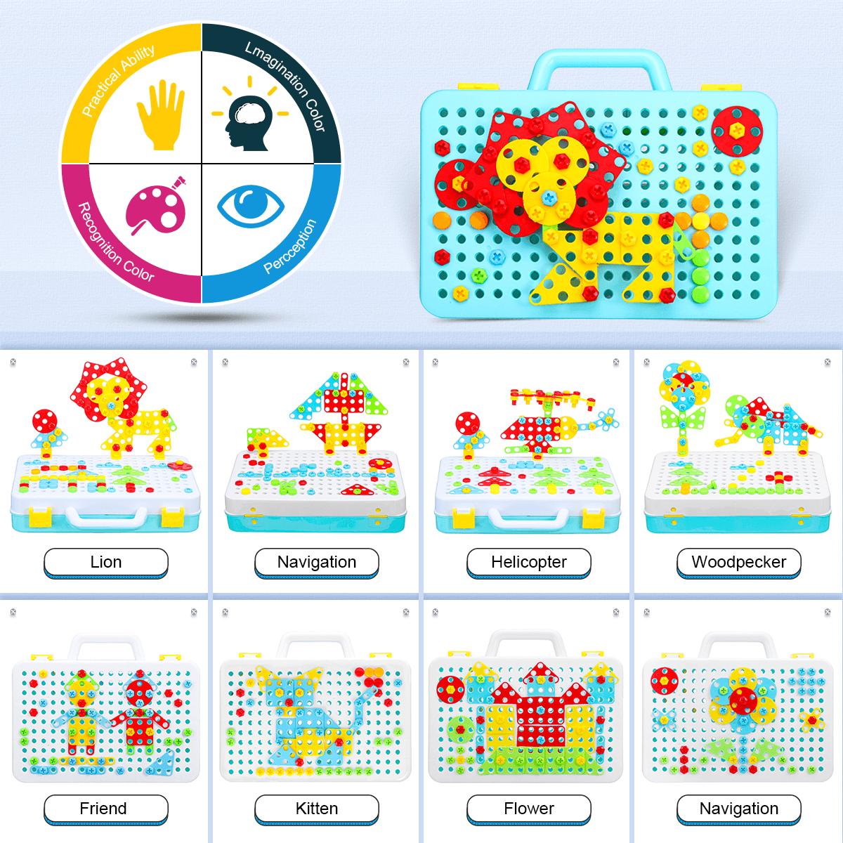 Pcikwoo Puzzle Unzip für Innenspielzeug für Jungen und Mädchen